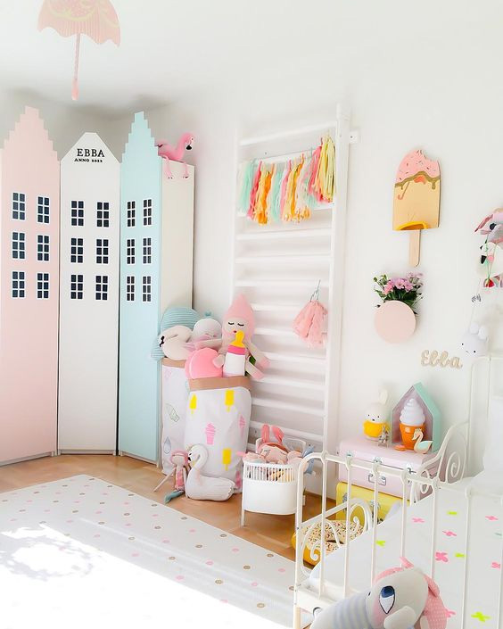 Pastelowe pokoje dziecięce w stylu skandynawskim