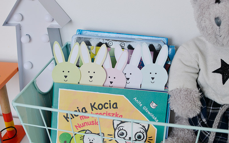 Zakładki do książek - kolorowe króliki