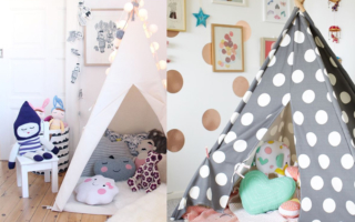 Tipi w pokoju dziecięcym