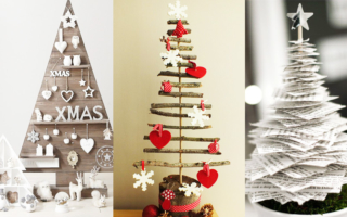 10 pomysłów na świąteczne choinki hand made