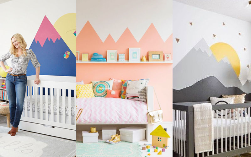 Ściany w pokoju dziecięcym: góry