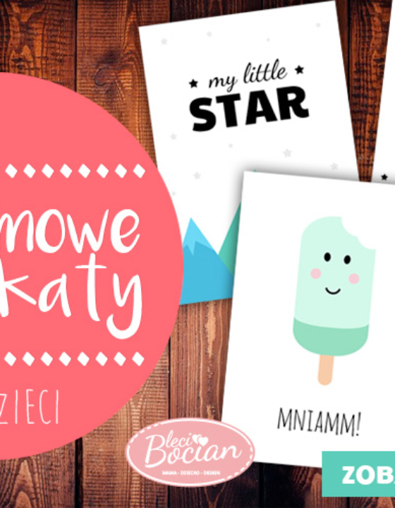 Darmowe plakaty dla dzieci do druku – 8 wzorów