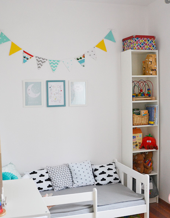 Pokój dwulatka – chmurki, gwiazdki i kolory