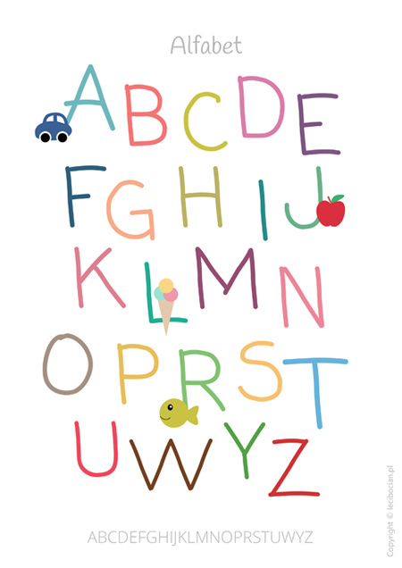 Plakat z alfabetem