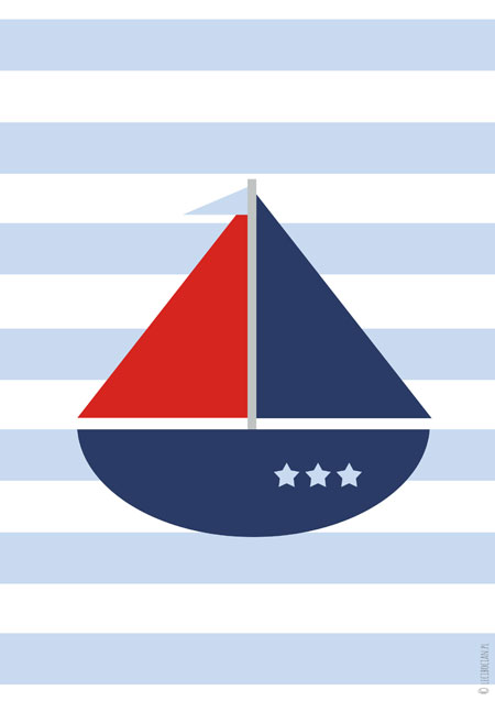 Plakat marynarski - Statek