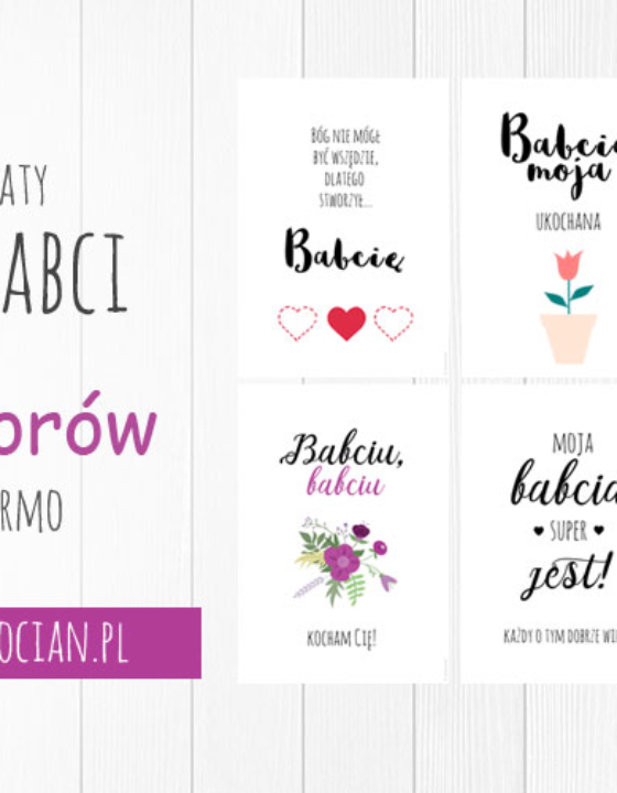 Plakaty dla babci do druku – 6 wzorów