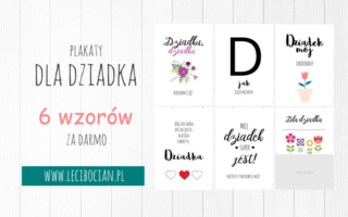 Plakaty dla dziadka do druku – 6 wzorów