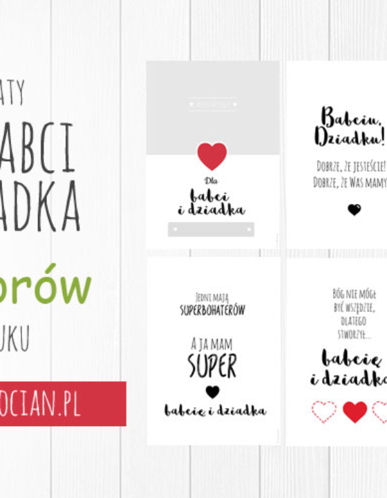 Plakaty dla dziadków – pobierz i wydrukuj