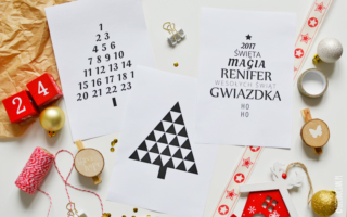 Świąteczne plakaty z choinką do druku