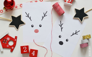 Plakat z reniferem Rudolfem do druku