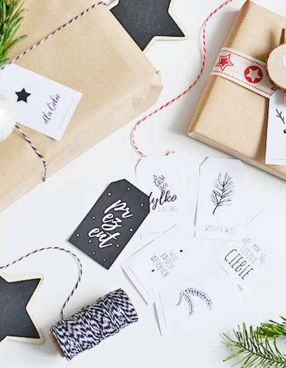 Zawieszki na prezenty do druku