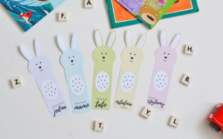 Zakładki do książek – kolorowe króliki