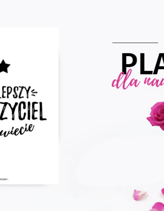 Plakat podziękowanie dla nauczyciela do druku