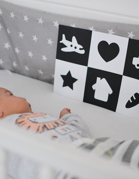 Karty kontrastowe dla niemowląt do druku