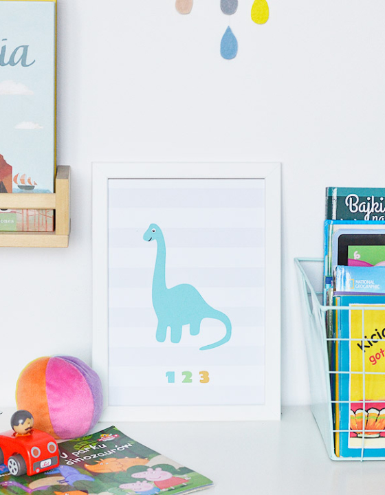 Plakaty dla chłopców z dinozaurami do druku