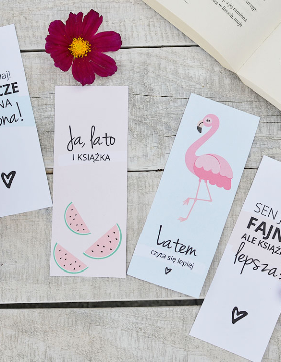 Wakacyjne zakładki do książek do wydrukowania