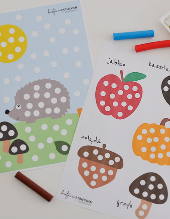 Jesienne wyklejanki do druku