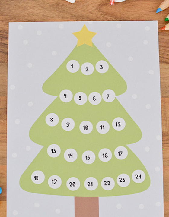 Kalendarz adwentowy – kolorowanka adwentowa do wydrukowania