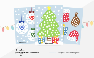 Świąteczne wyklejanki do wydrukowania – 3 wzory