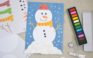 Bałwan wycinanka dla dzieci – do druku