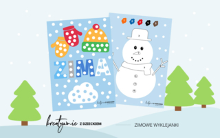 Zimowe wyklejanki – szablony do druku