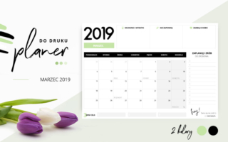 Planer marzec 2019 – do pobrania i wydrukowania
