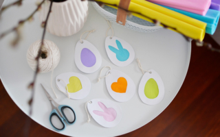 Wielkanocne witraże jajka z papieru do druku