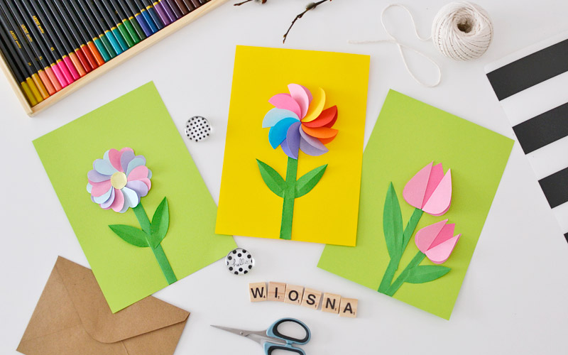Kreatywnie z dzieckiem #14 - wiosenne kwiatki wycinanki