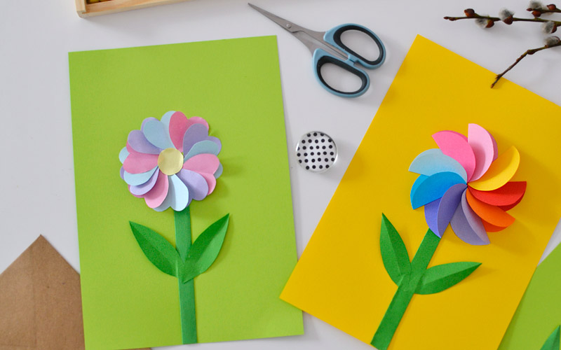 Kreatywnie z dzieckiem #14 - wiosenne kwiatki wycinanki