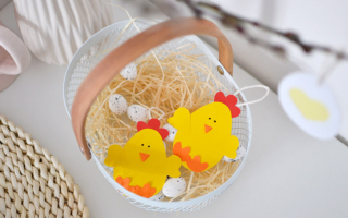 Wielkanocne kurczaki z papieru – wycinanka do druku