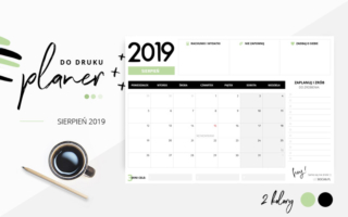 Planer sierpień 2019 – do pobrania i wydrukowania
