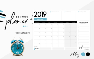 Planer wrzesień 2019 – do pobrania i wydrukowania