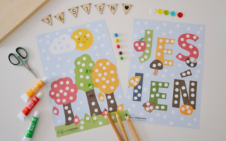 Jesienne wyklejanki dla dzieci do wydrukowania