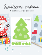 Świąteczne ozdoby dla dzieci – reniferki w formie wycinanki do druku