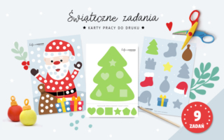 Świąteczne karty pracy do druku – świąteczne zadania dla dzieci