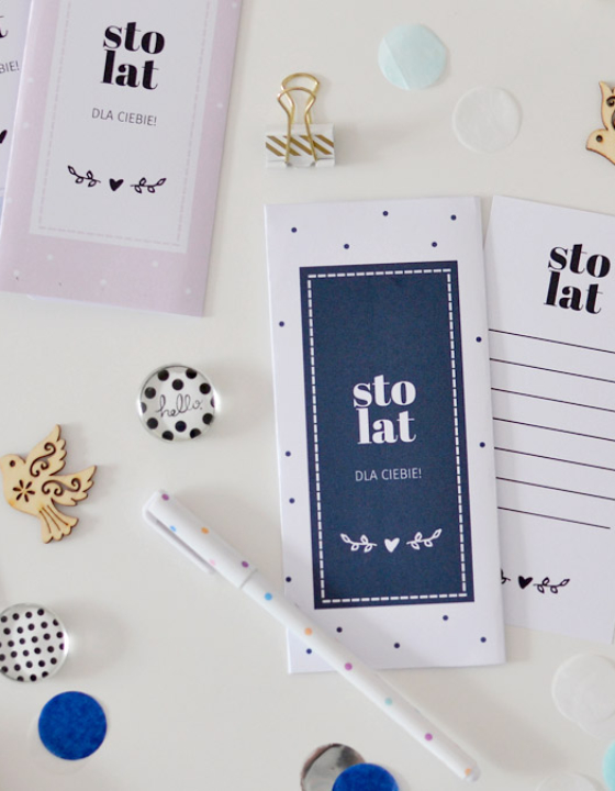 Koperta urodzinowa na pieniądze do druku