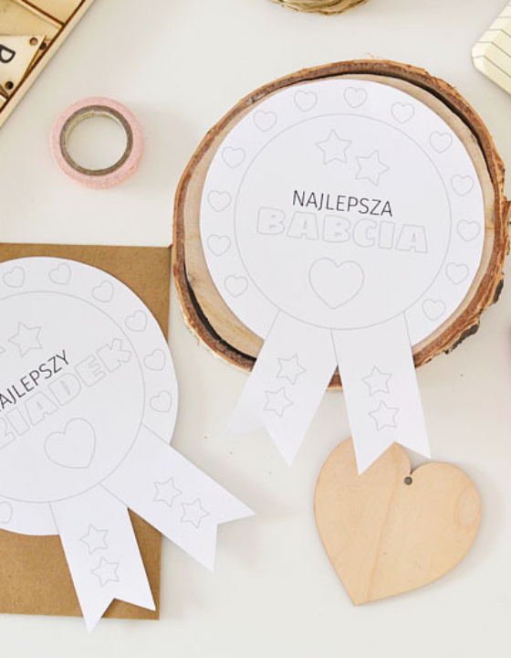 Medale dla babci i dziadka do druku