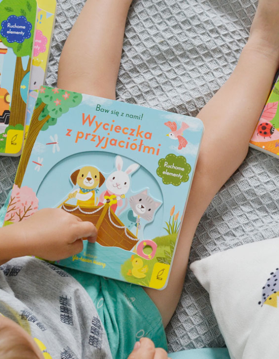 Kartonowe książki dla dzieci z ruchomymi elementami – Seria Baw się z nami