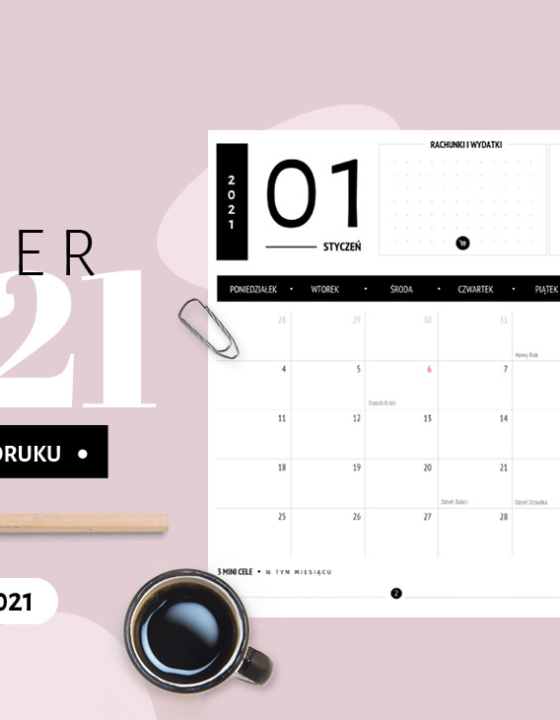 Planer styczeń 2021 – do druku za darmo