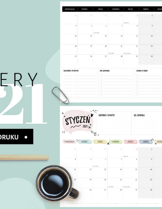 Planery 2021 do druku – pobierz i wydrukuj
