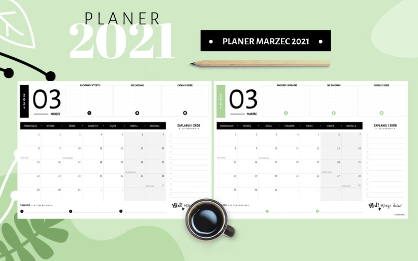 Planer marzec 2021 - do druku za darmo