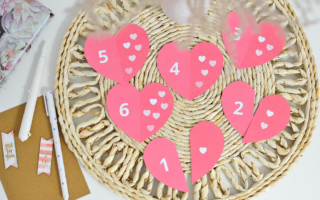 Walentynkowe zabawy dla dzieci – puzzle do druku