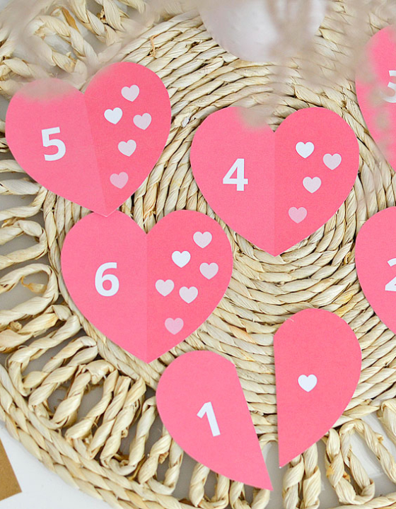 Walentynkowe zabawy dla dzieci – puzzle do druku