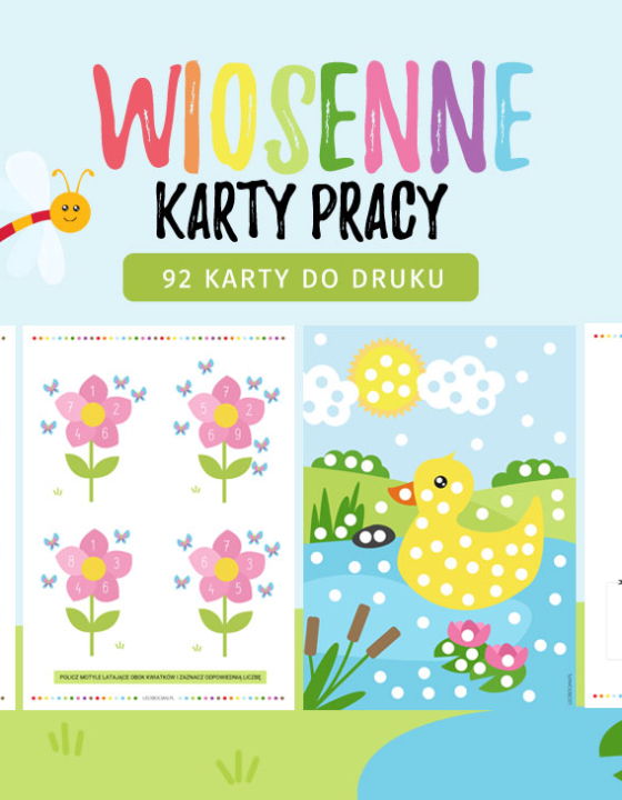 Wiosenne karty pracy do druku – 118 karty pracy wiosna