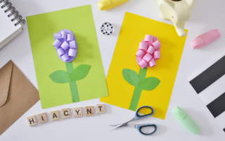 Hiacynty z papieru – wiosenne wycinanki dla dzieci