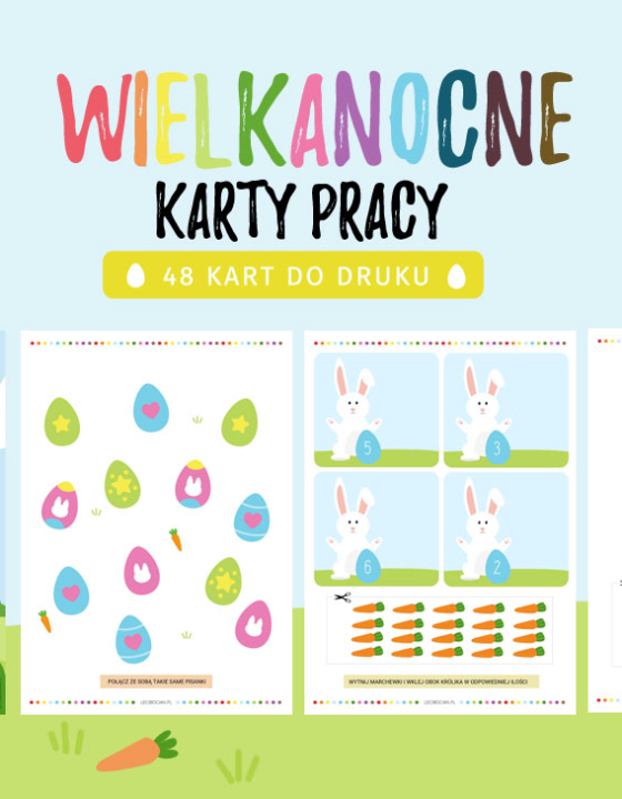 Wielkanoc karty pracy – ponad 100 kart do druku