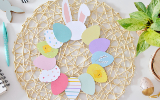 Wielkanocny wianek z papieru – darmowy szablon do druku