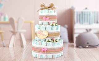 Torty z pampersów i inne prezenty z pieluszek