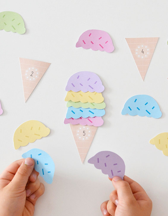 Karty pracy lody – Darmowe karty na lato do druku