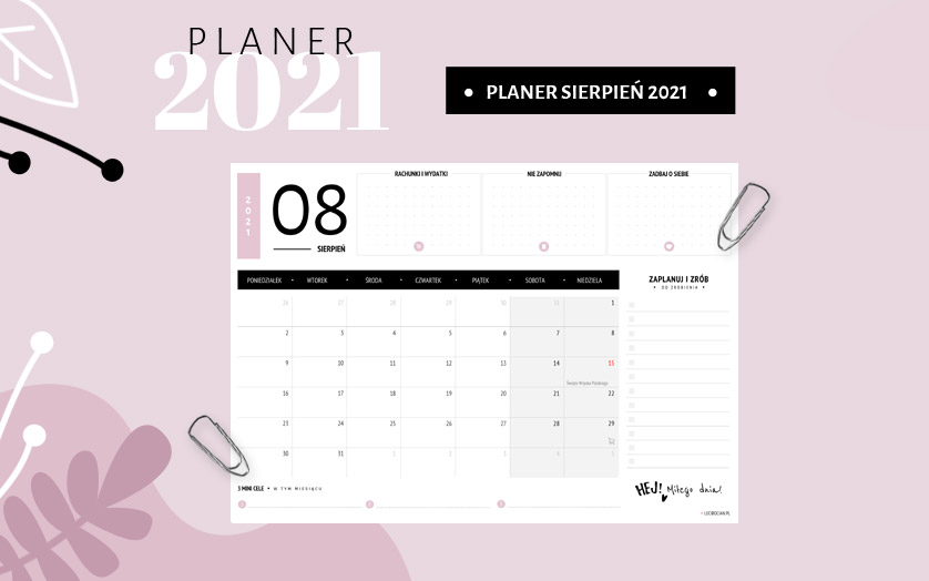 Planer sierpień 2021 - kolorowy